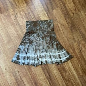 Pink Lotus Green tie dye skirt